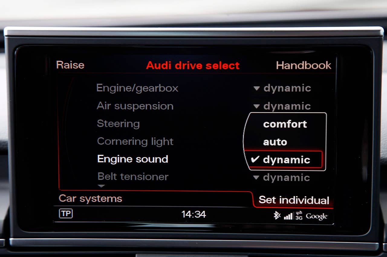 2013 Audi S6 settings display