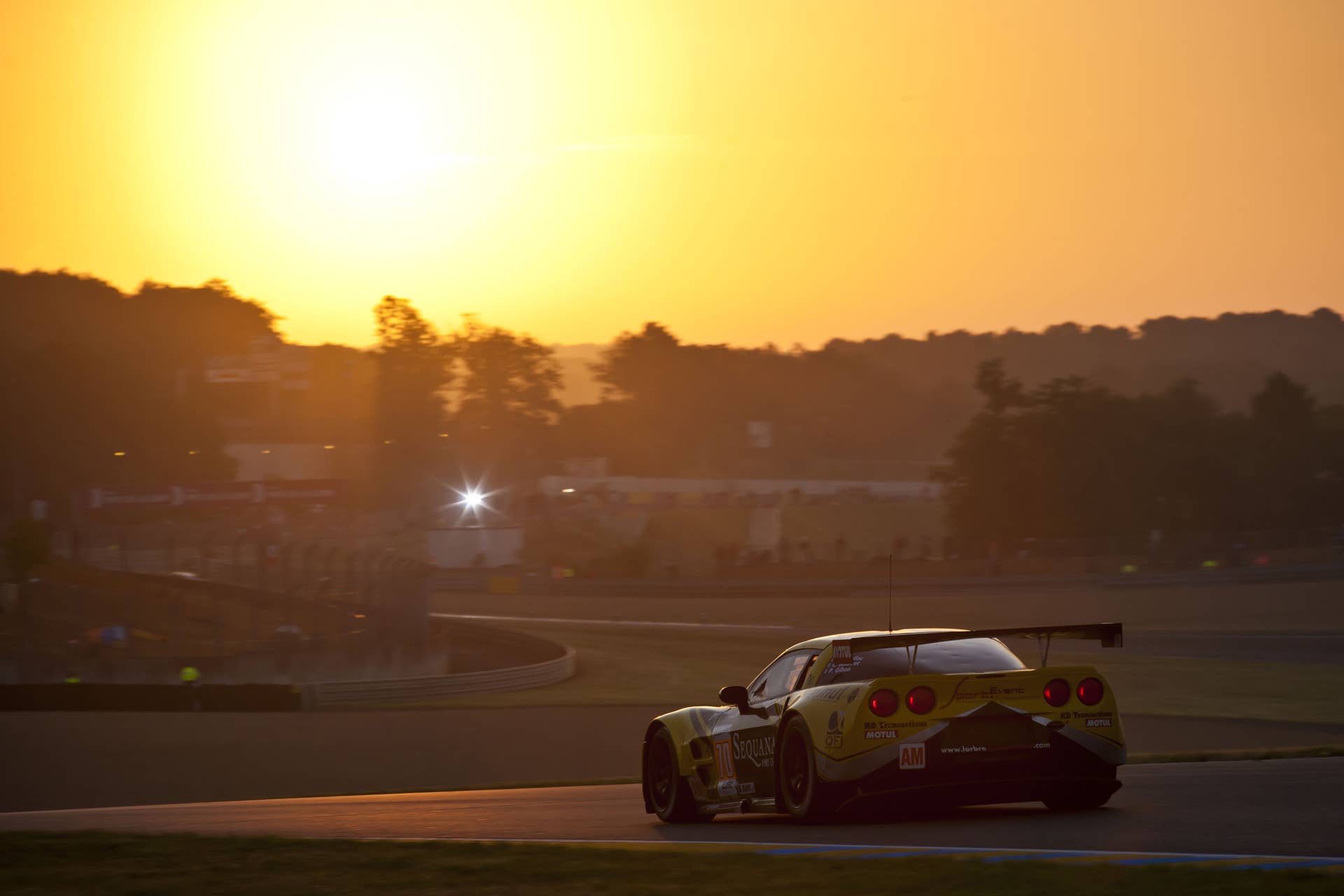 LE MANS, FRANCE - JUNE 17:  The Labre Competition Chevrolet Corvette C6 - ZR1 of Christophe Bourret of France, Jean - Philipe Belloc of France and Pascal Gibon of France during the field before the Le Mans 24 Hour race at the Circuit des 24 Heures du Mans on June 16, 2012 in Le Mans, France  (Photo by Drew Gibson/Getty Images)