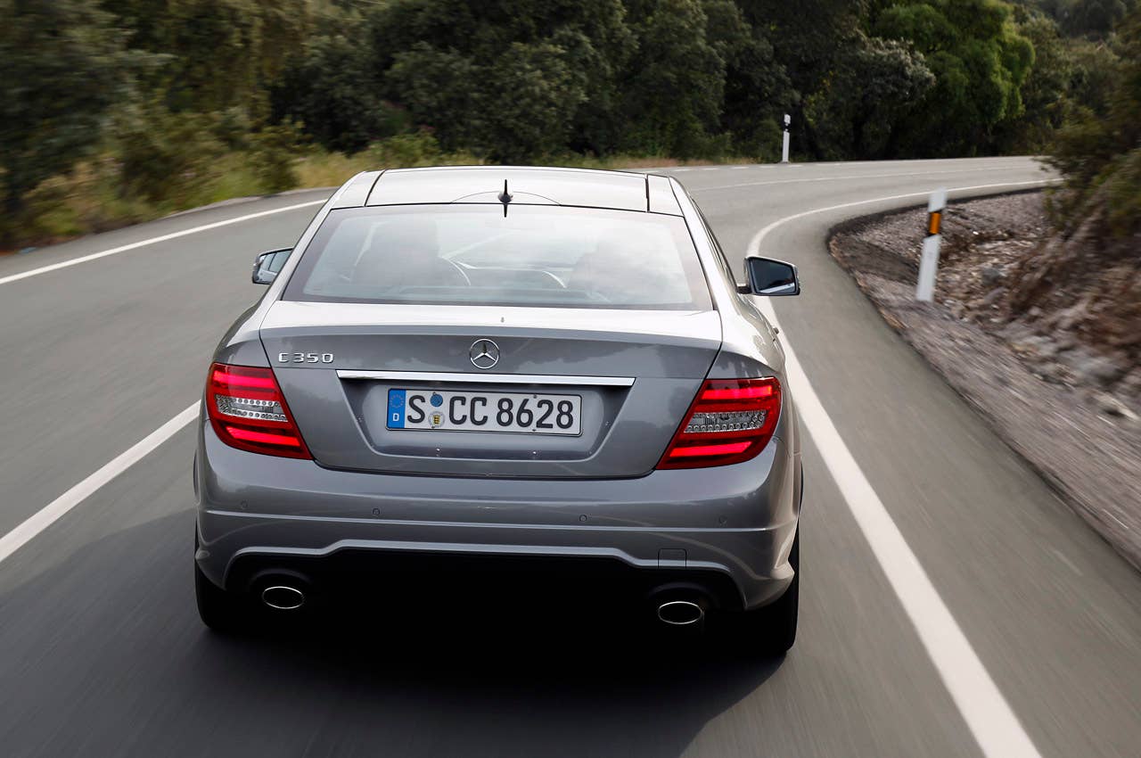 2012 Mercedes C-Class Coupe driving
