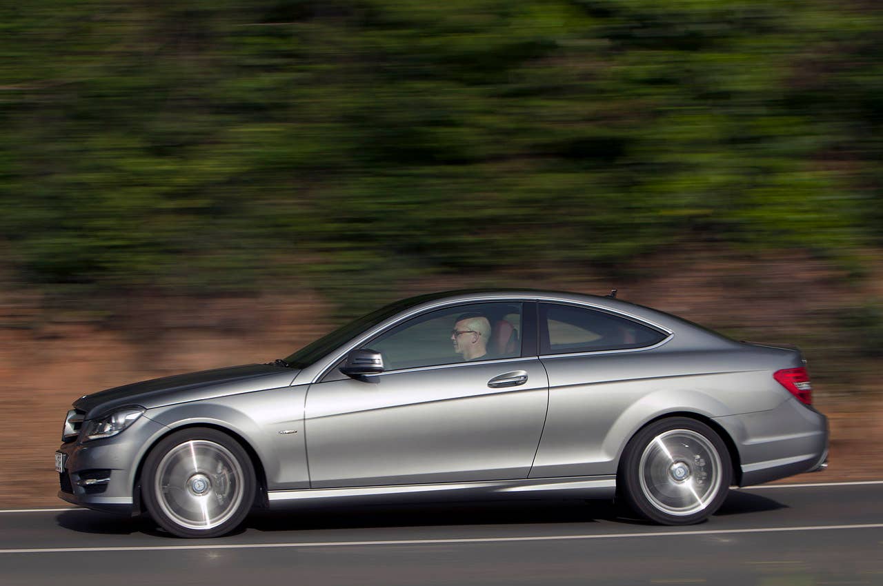 2012 Mercedes C-Class Coupe driving