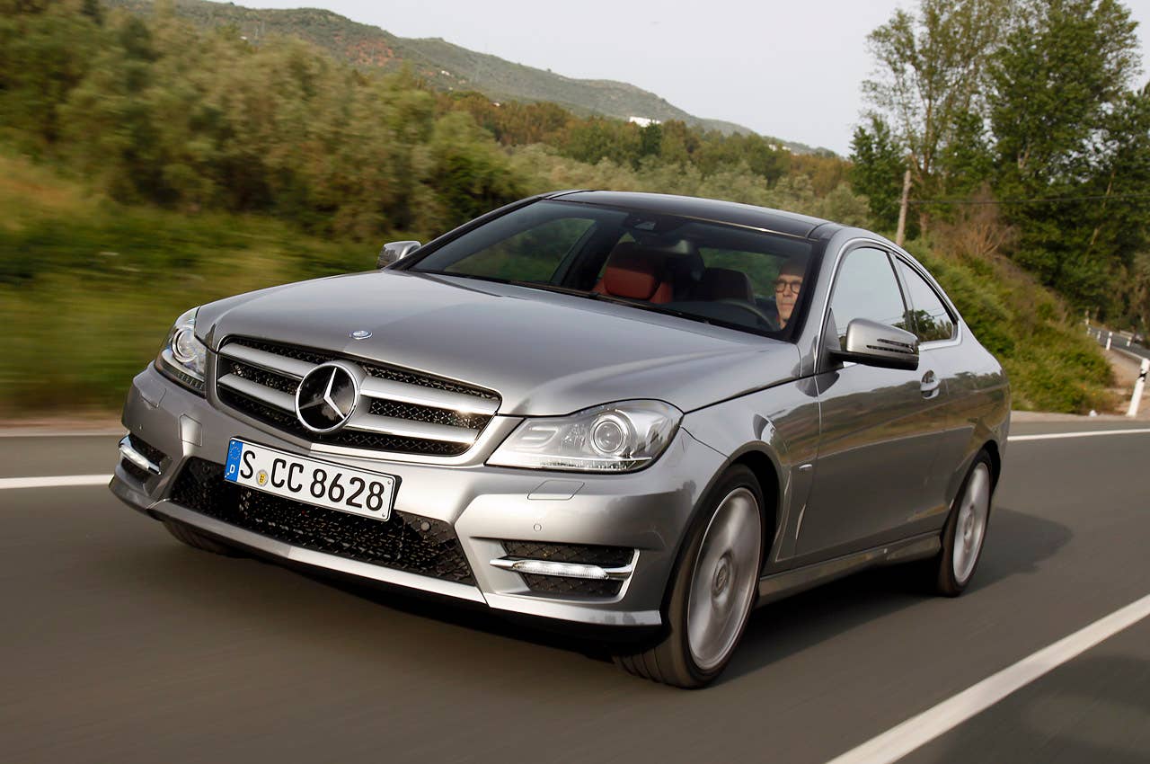2012 Mercedes C-Class Coupe driving