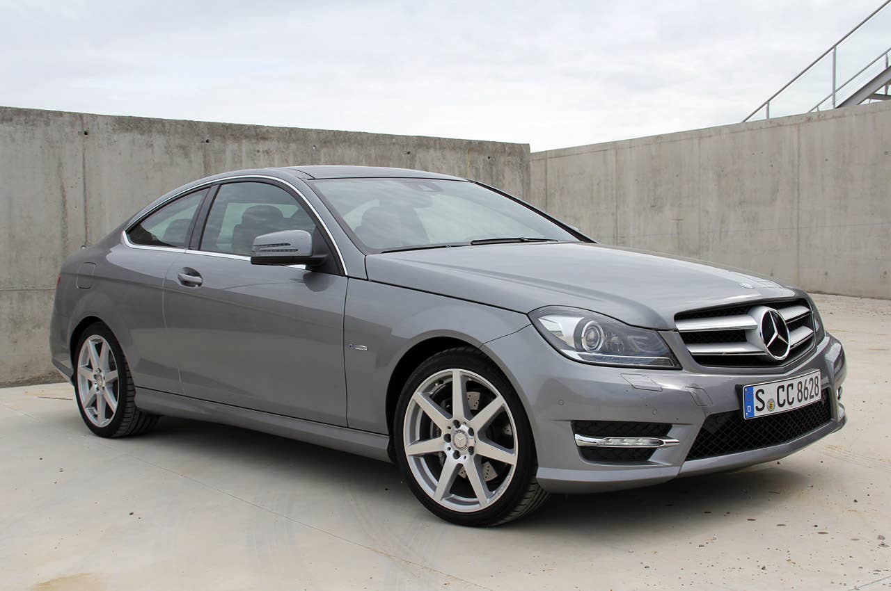 2012 Mercedes C-Class Coupe front 3/4 view