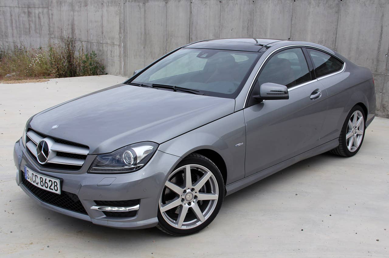 2012 Mercedes C-Class Coupe front 3/4 view