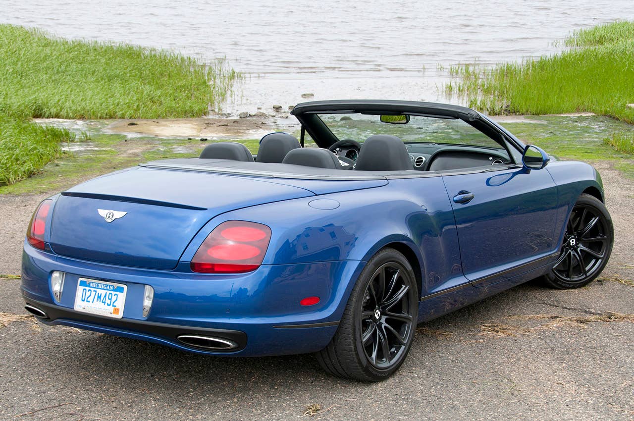 2012 Bentley Continental Supersports Convertible rear 3/4 view