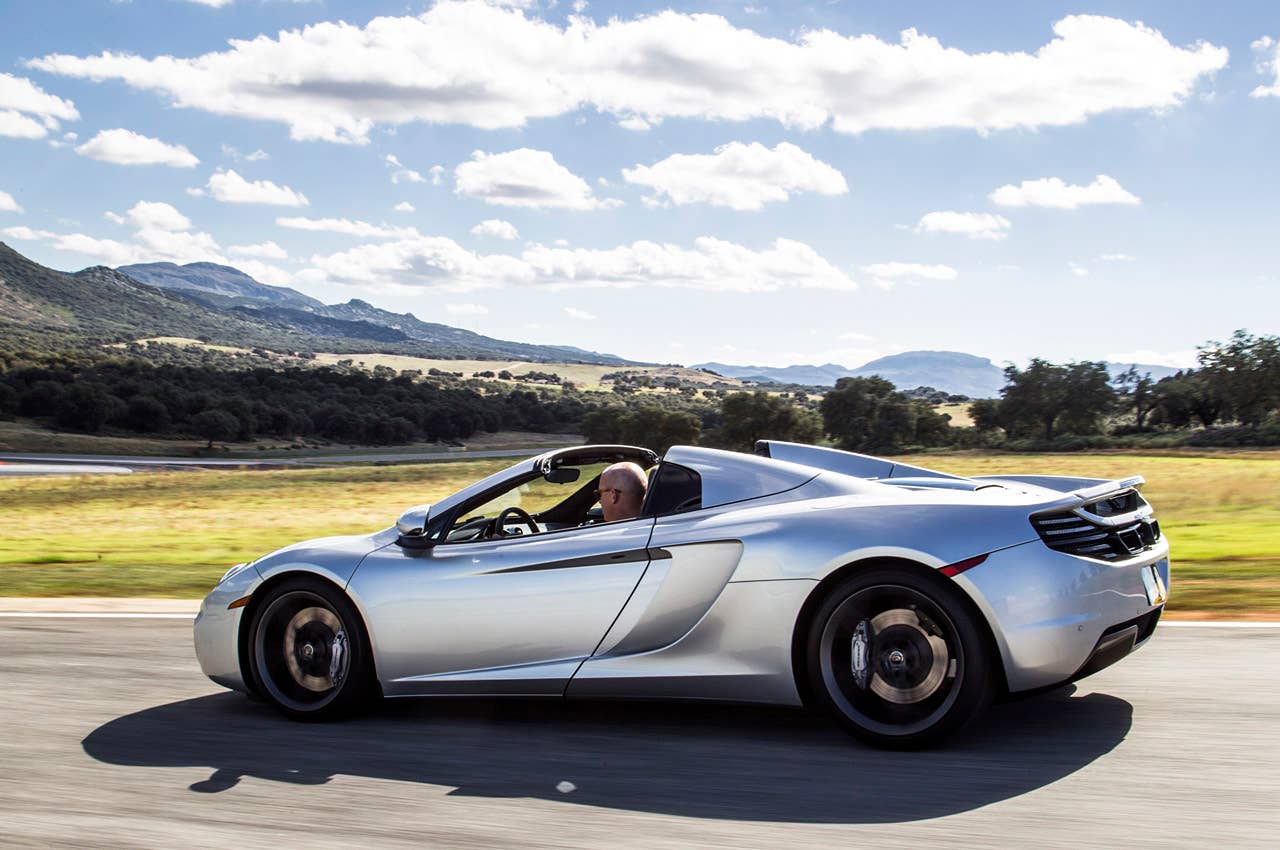 2013 McLaren MP4-12C Spider driving