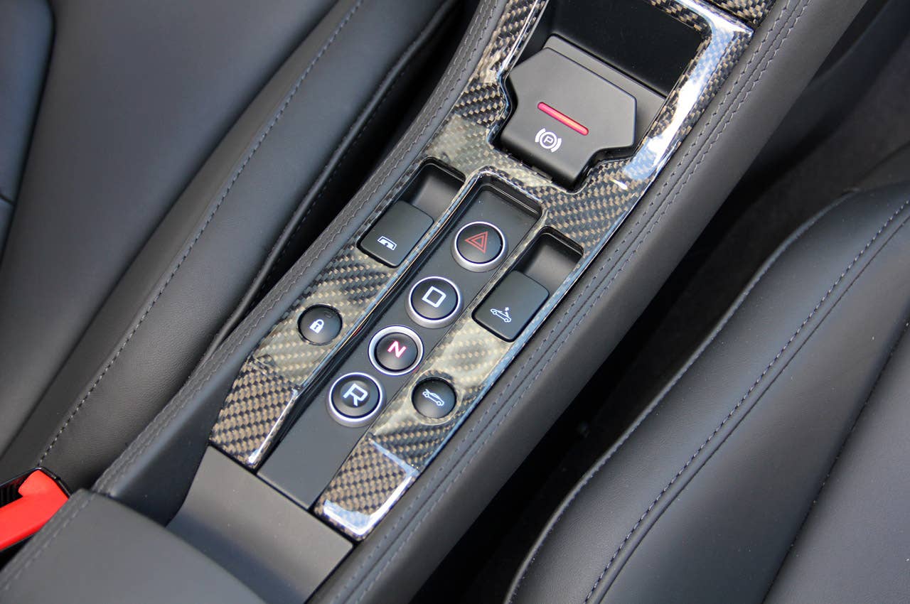 2013 McLaren MP4-12C Spider transmission controls