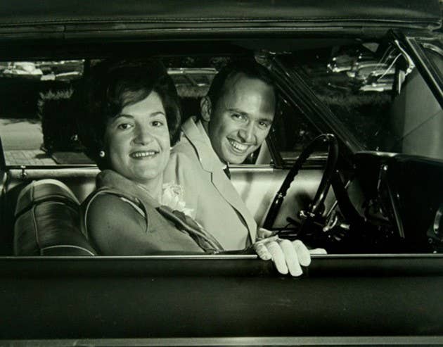 Gerry and his wife on their wedding day in the Jetstar 88, 46 years ago.