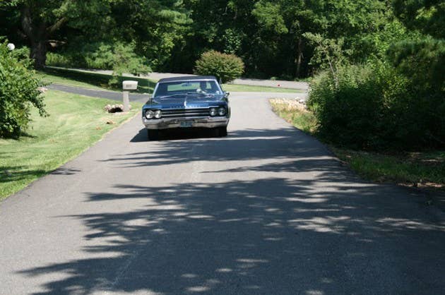 Shawn drives the Jetstar 88 into the driveway