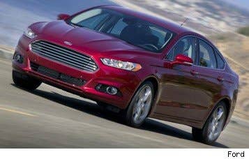 Sticker Price: $21,900 - $32,500 Invoice Price: $20,422 - $29,981 Fuel economy: 22 mpg City, 34 mpg Highway  TheFusion’s $21,298 purchase price for the study is less than half of its five-year costs. Assuming a driver puts 15,000 miles per year on the odometer, CarFinance.com estimates the fuel costs to be $9,965.  The Fusion has come along way. Once simple and dull, the new Fusion wins a lot of customers for its good looks. A good mid-size sedan, it could be a terrific family car for those who need a little extra room. CarFinance.com says the five-year cost of ownership is $48,180.  Research the Ford Fusion Ford Fusion Photos & Information Ford Fusion Best Deals Ford Fusion Local Dealer Price Quote
