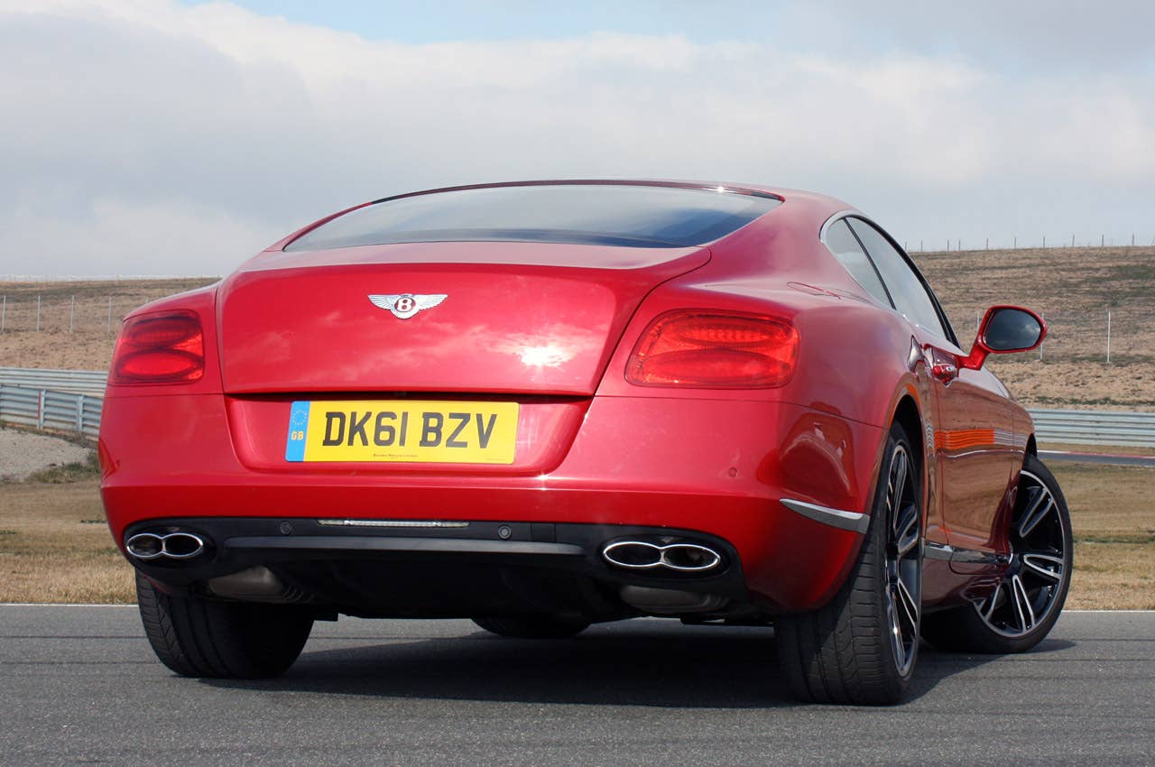 2013 Bentley Continental GT V8 rear 3/4 view