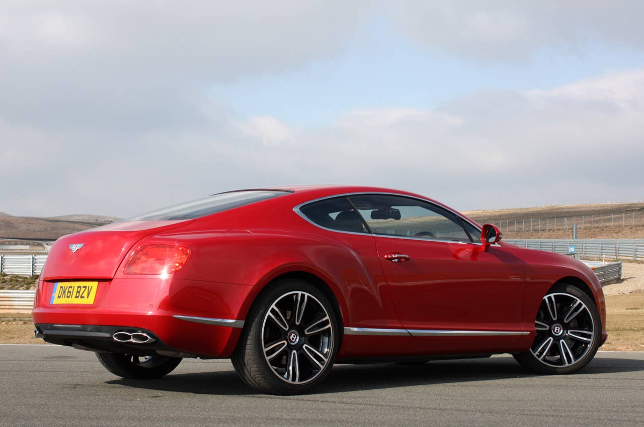 2013 Bentley Continental GT V8 rear 3/4 view