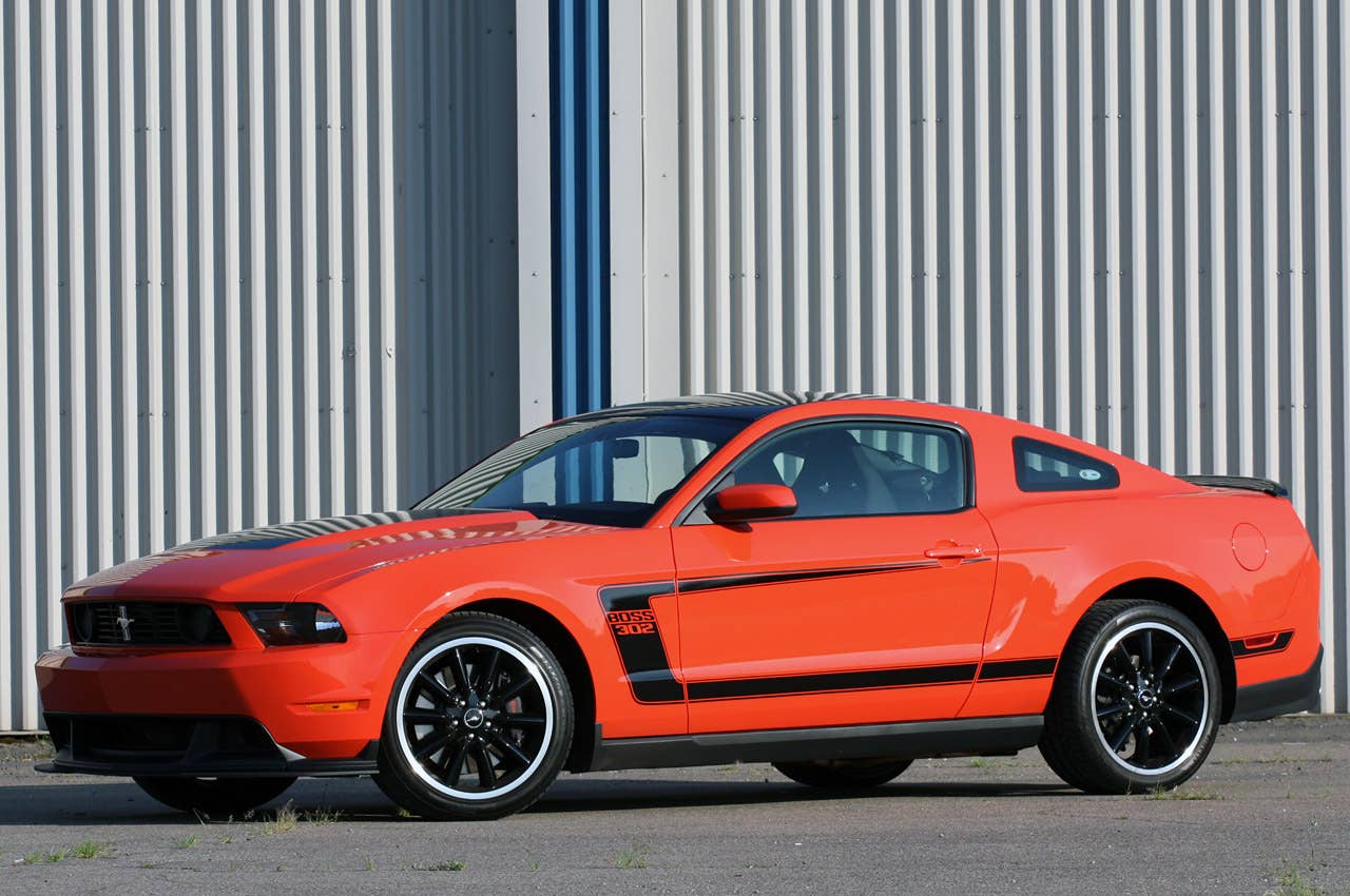 2012 Ford Mustang Boss 302 front 3/4 view