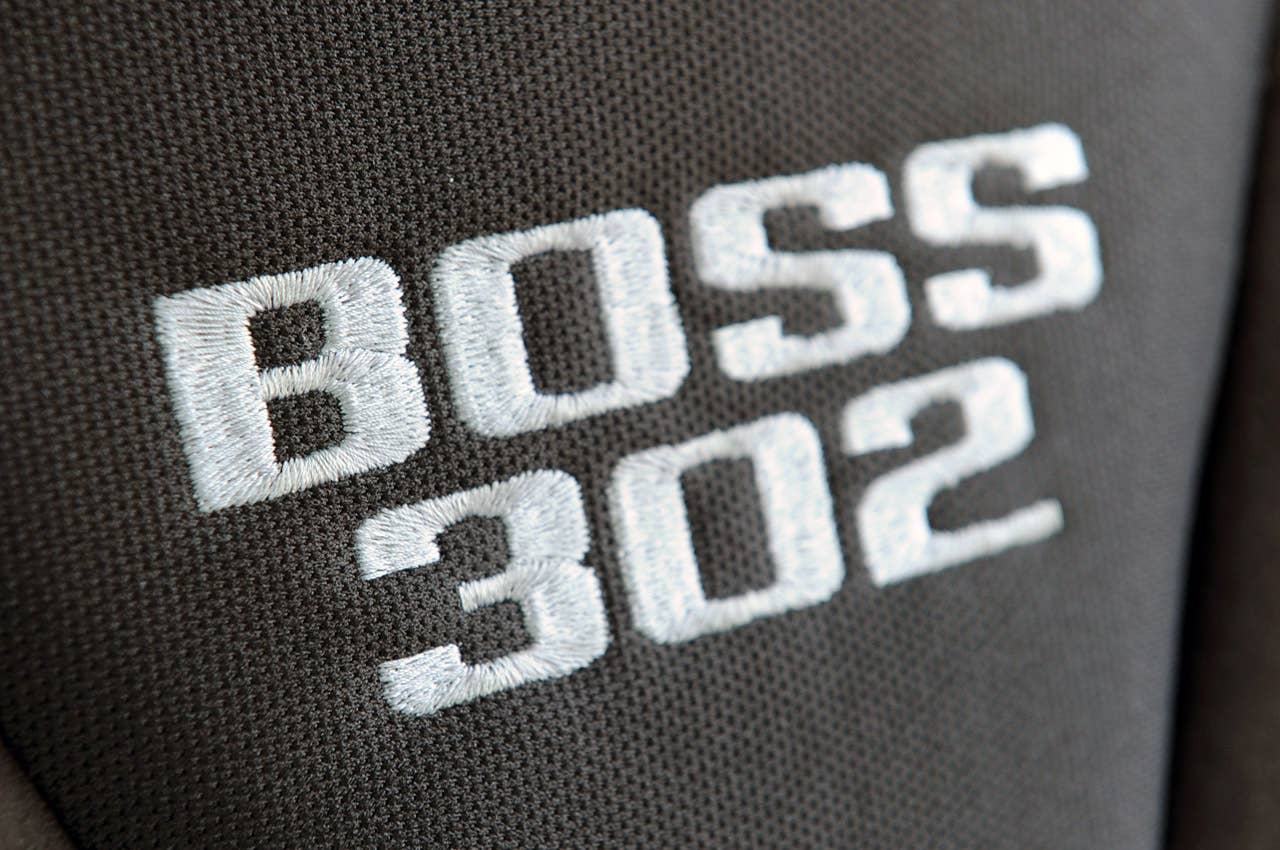 2012 Ford Mustang Boss 302 Recaro seat detail
