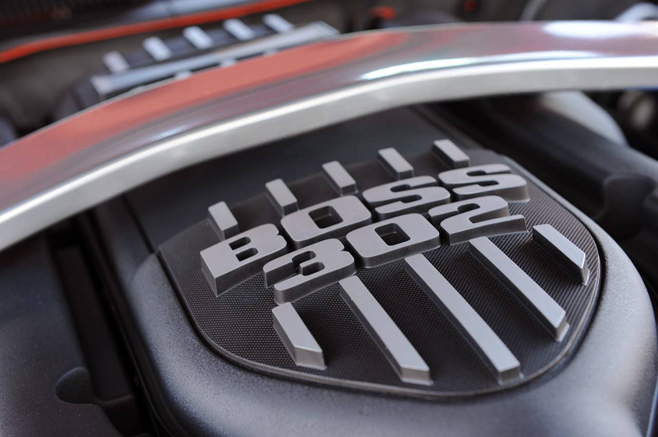2012 Ford Mustang Boss 302 engine detail