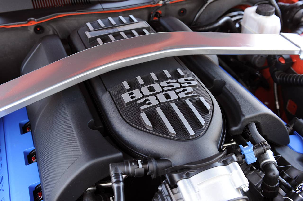2012 Ford Mustang Boss 302 engine detail