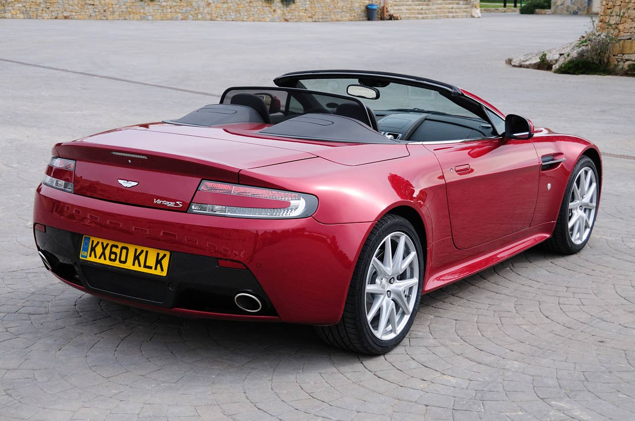 2011 Aston Martin V8 Vantage S rear 3/4 view