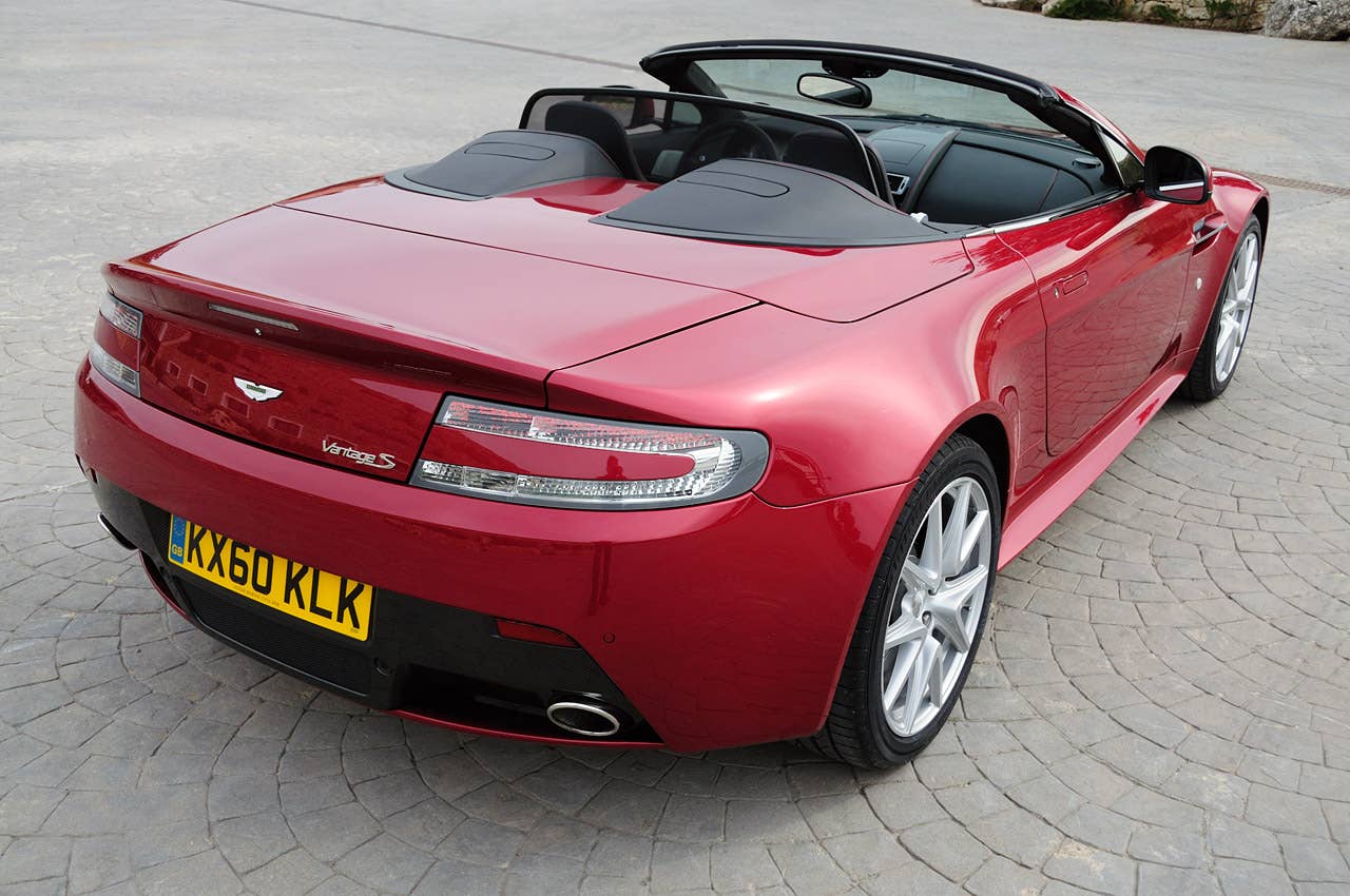 2011 Aston Martin V8 Vantage S rear 3/4 view