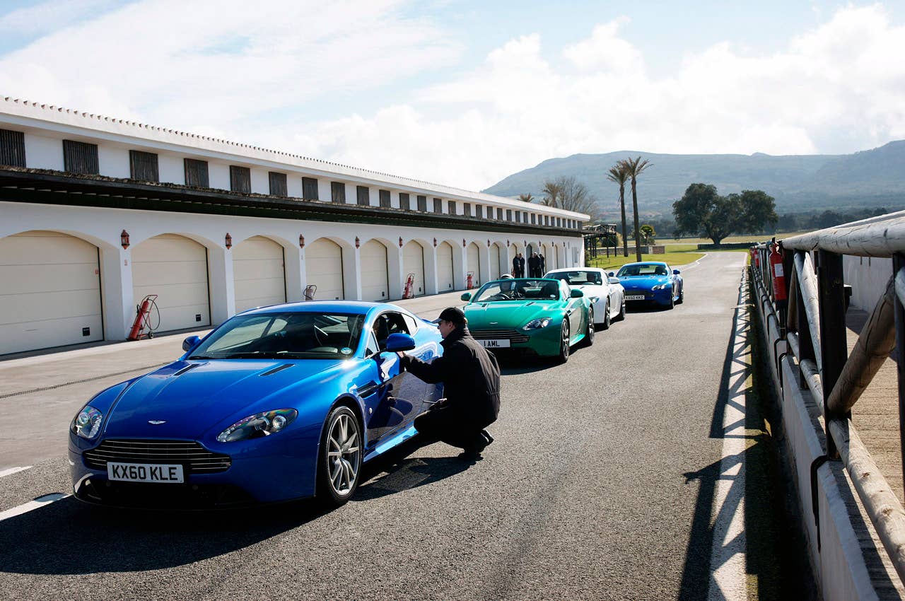 2011 Aston Martin V8 Vantage S on track
