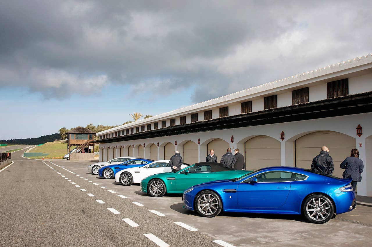 2011 Aston Martin V8 Vantage S on track