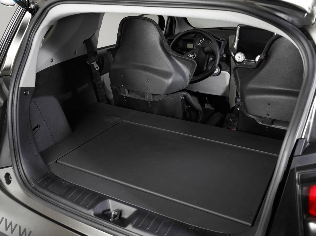 Scion iQ by Jon Sibal storage area