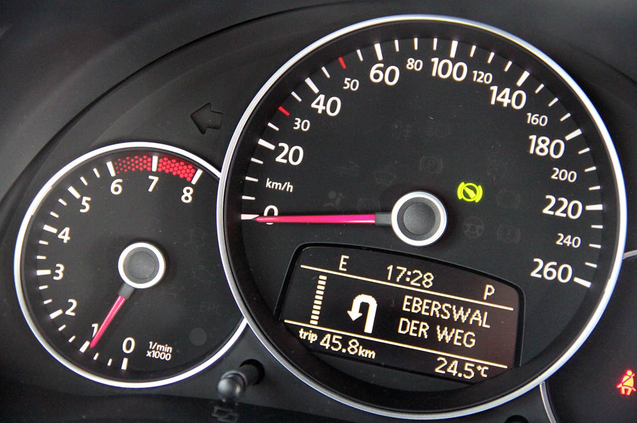 2012 Volkswagen Beetle Turbo gauges