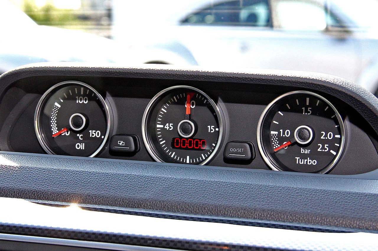2012 Volkswagen Beetle Turbo gauges