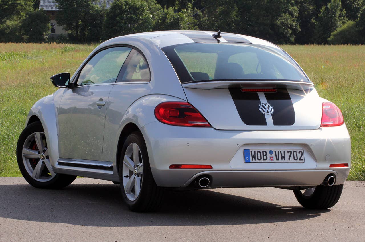 2012 Volkswagen Beetle Turbo rear 3/4 view