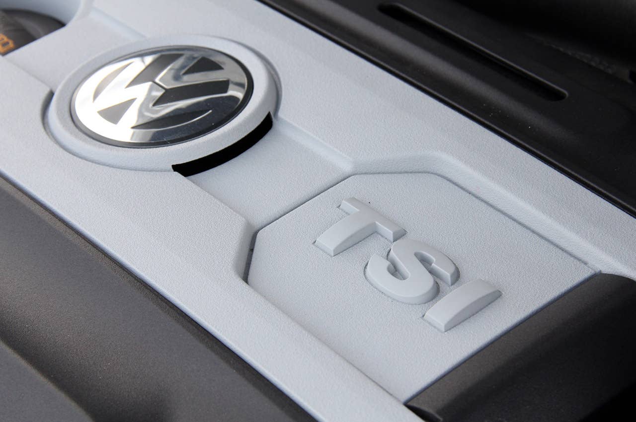 2012 Volkswagen Beetle Turbo engine detail
