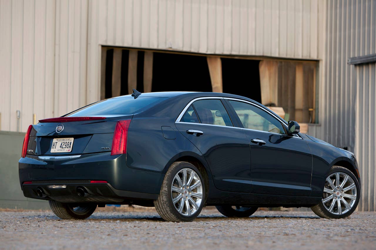 2013 Cadillac ATS 3.6 AWD rear 3/4 view
