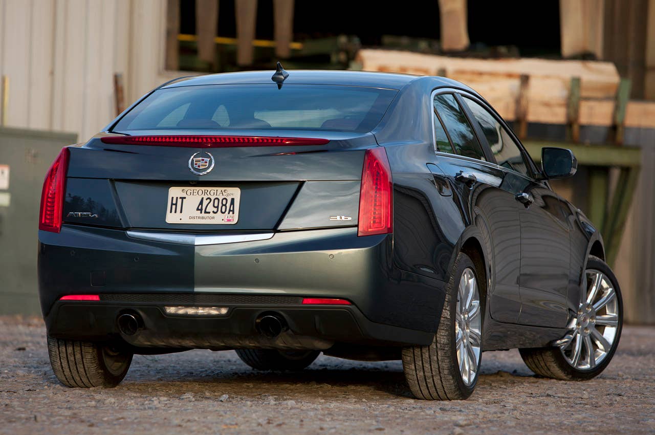 2013 Cadillac ATS 3.6 AWD rear 3/4 view