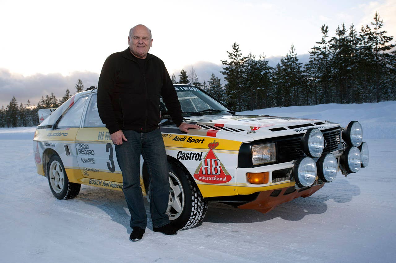 Stig Blomqvist with the 1984 Audi Sport Quattro S1