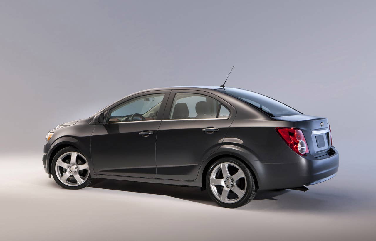 2012 Chevrolet Sonic Sedan rear 3/4