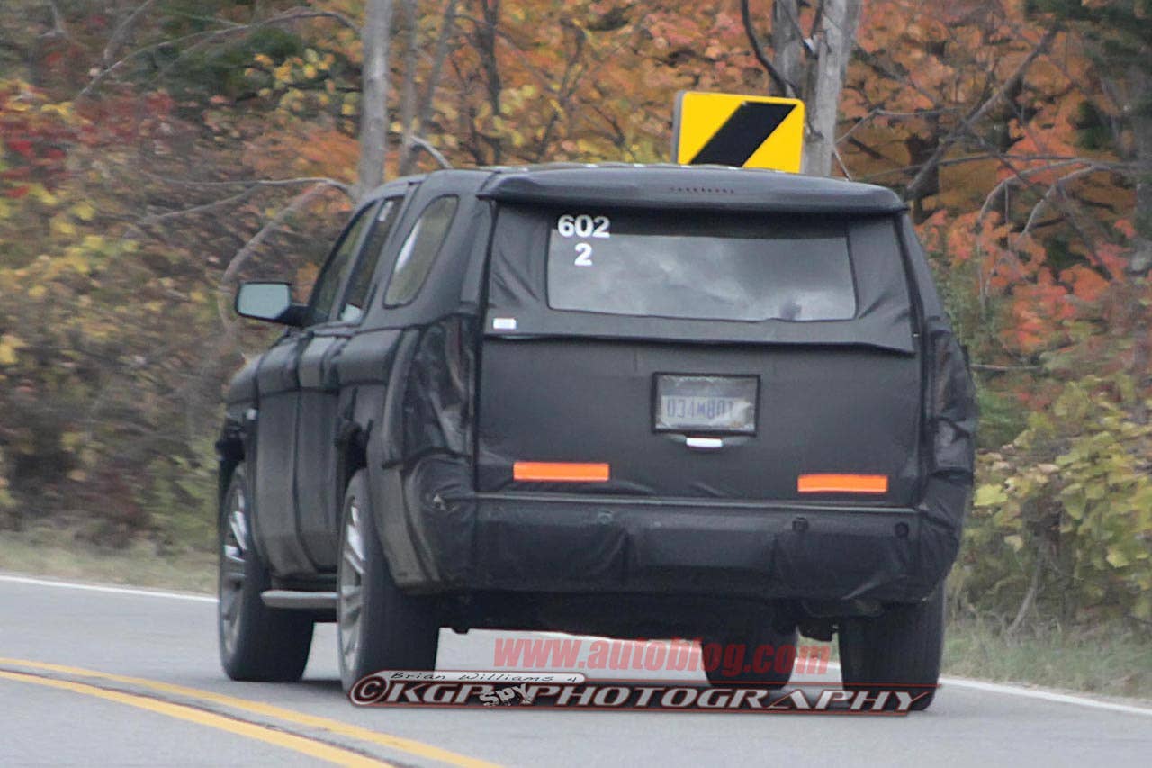2014 Cadillac Escalade Spy Shots rear 3/4