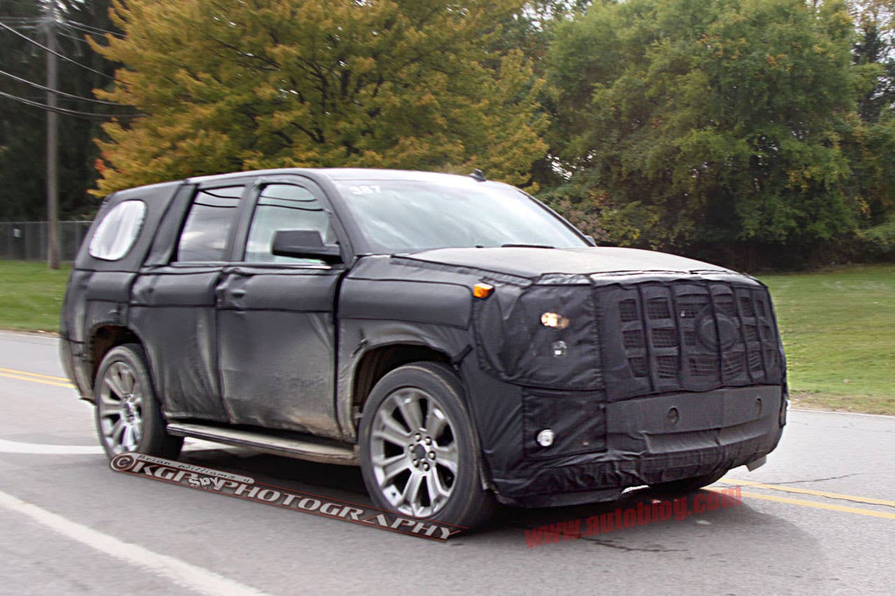 2014 Cadillac Escalade Spy Shots front 3/4