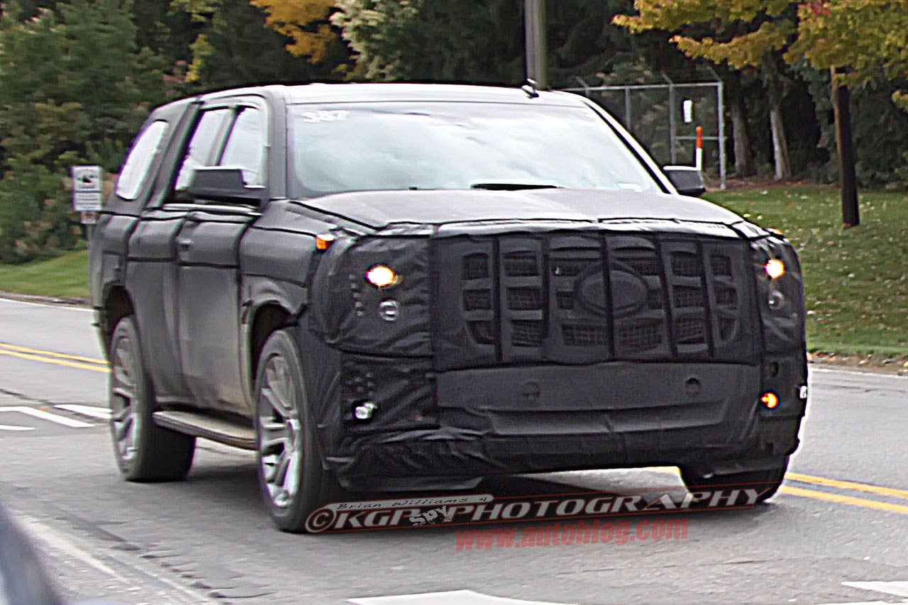 2014 Cadillac Escalade Spy Shots front 3/4