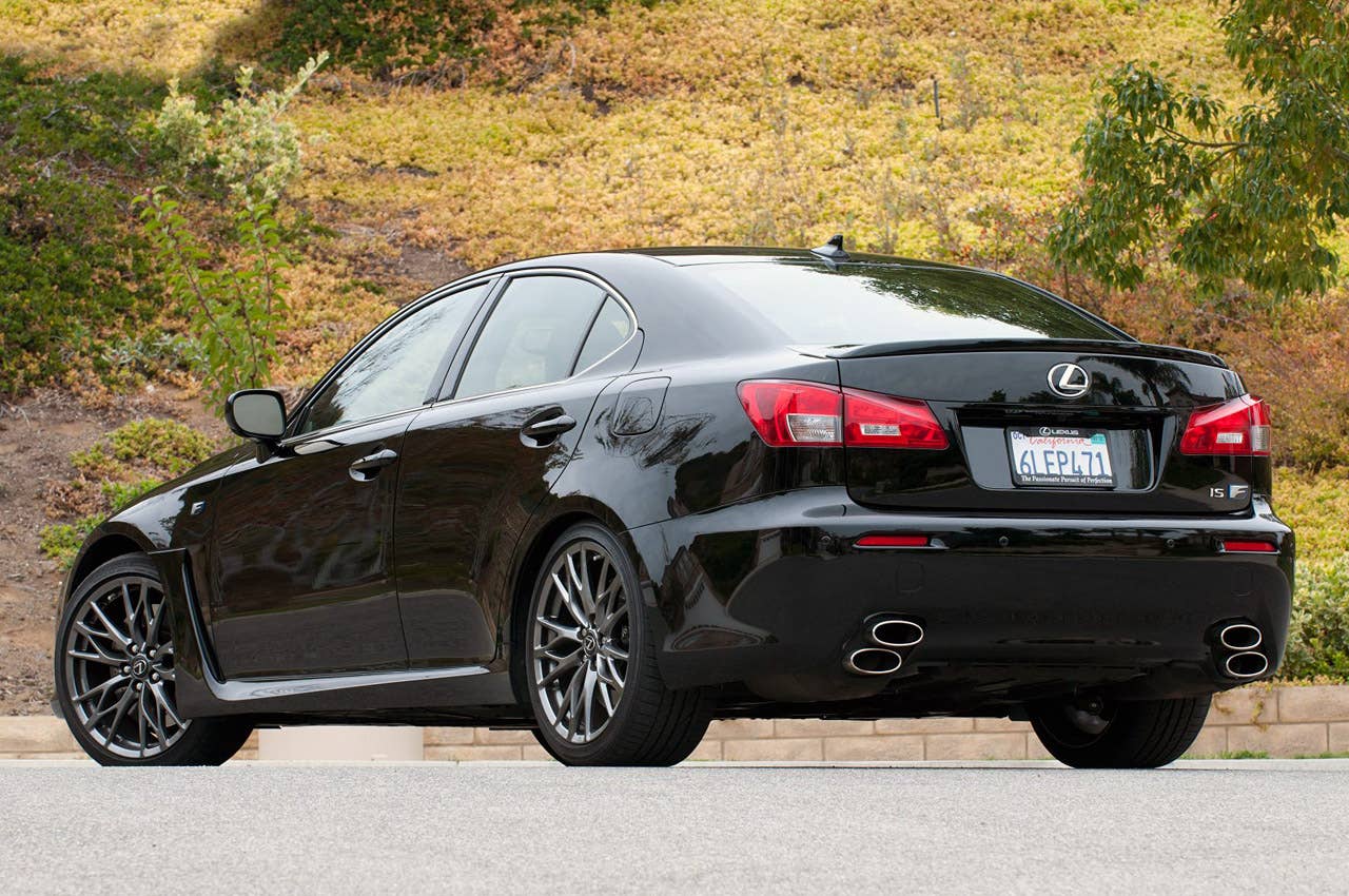 2011 Lexus IS F rear 3/4 view