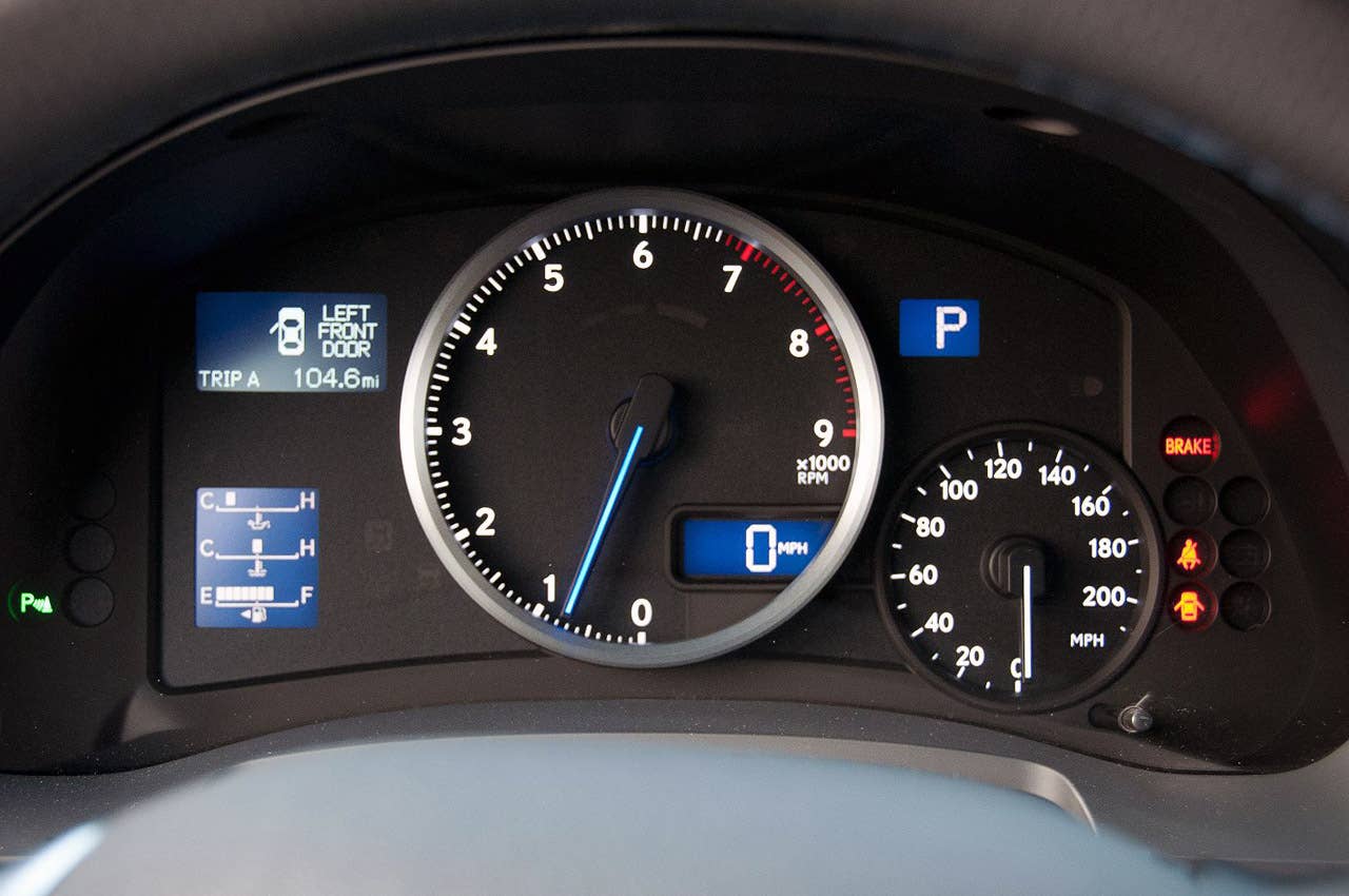 2011 Lexus IS F gauges