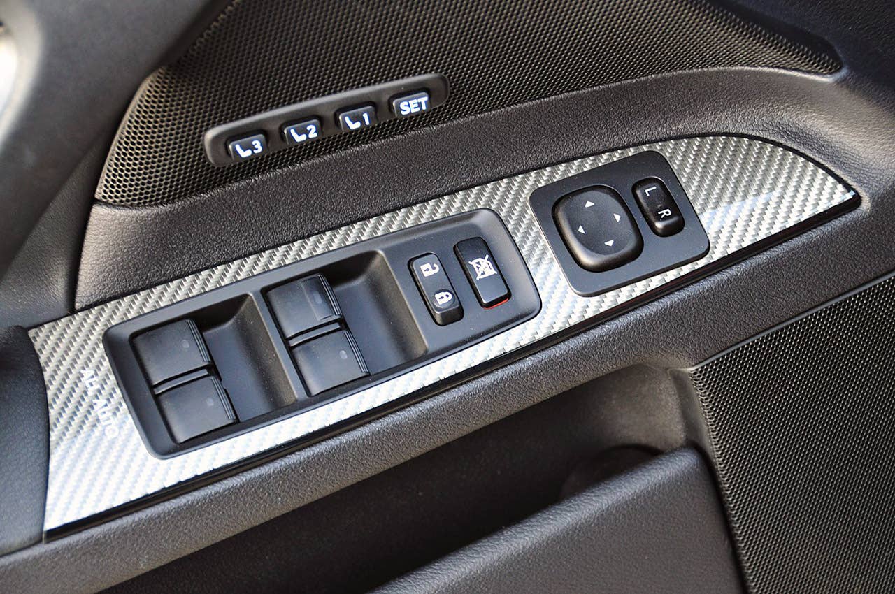 2011 Lexus IS F door controls