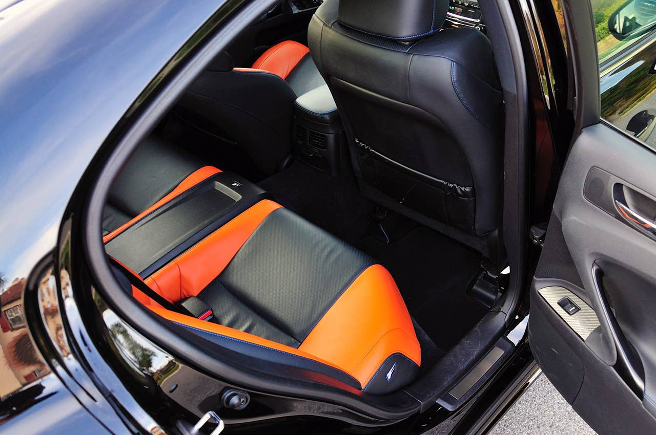 2011 Lexus IS F rear seats