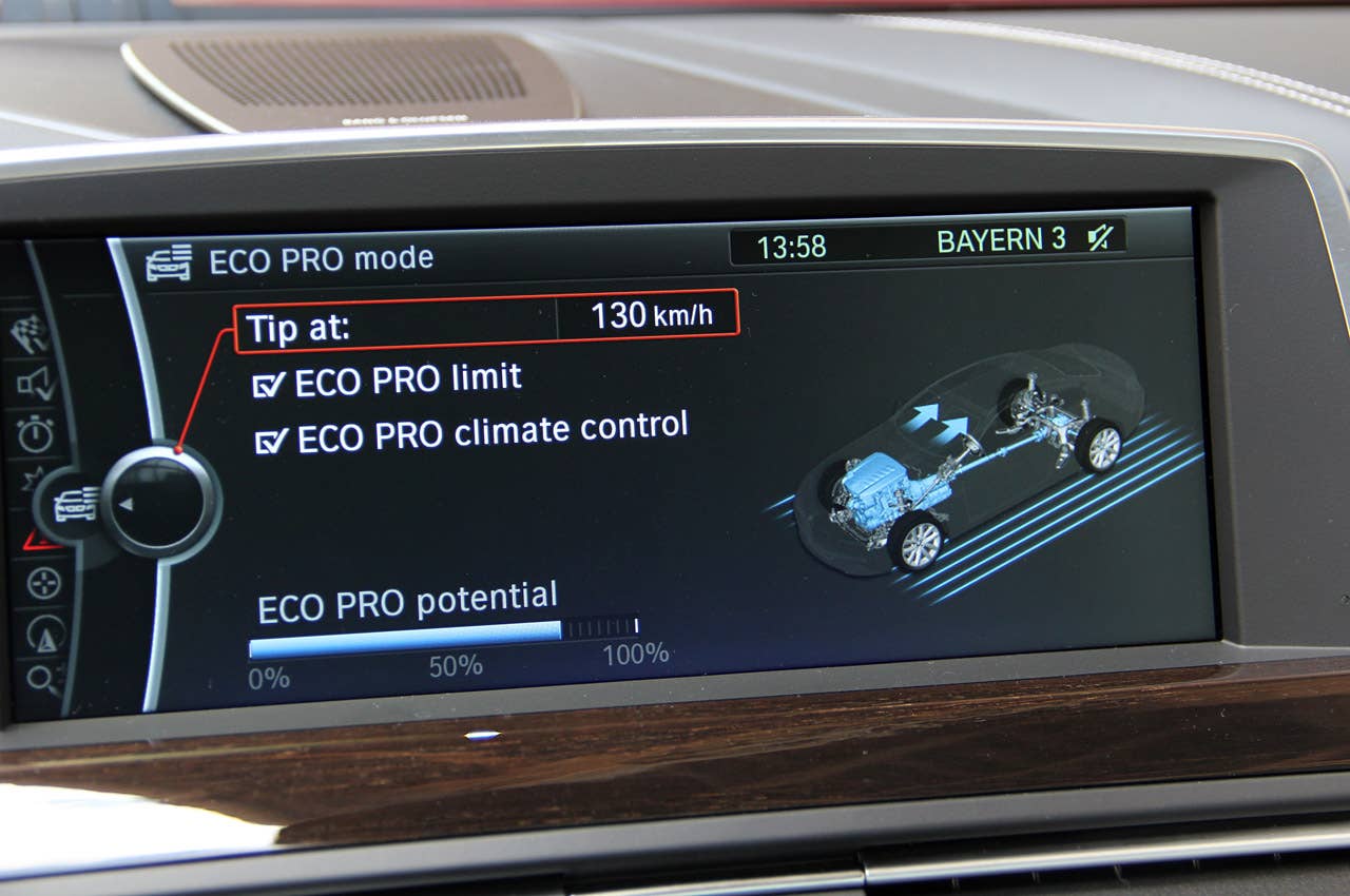 2012 BMW 6 Series Coupe driving mode display