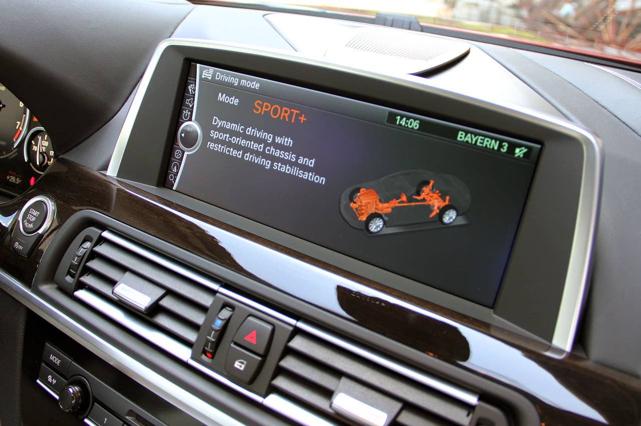2012 BMW 6 Series Coupe driving mode display