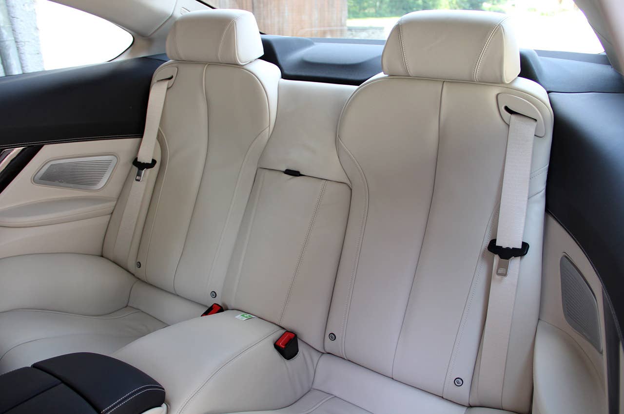 2012 BMW 6 Series Coupe rear seats