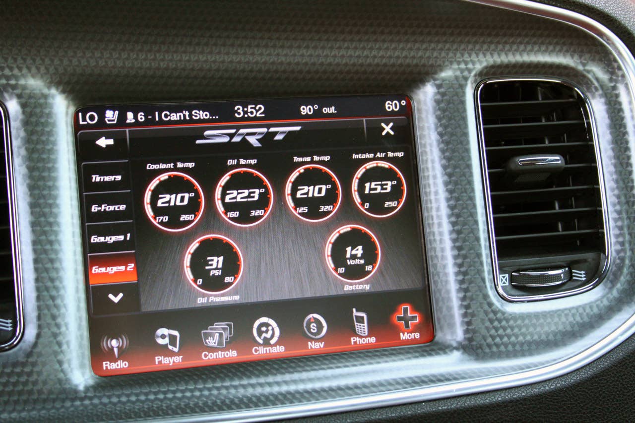 2012 Dodge Charger SRT8 digital gauges