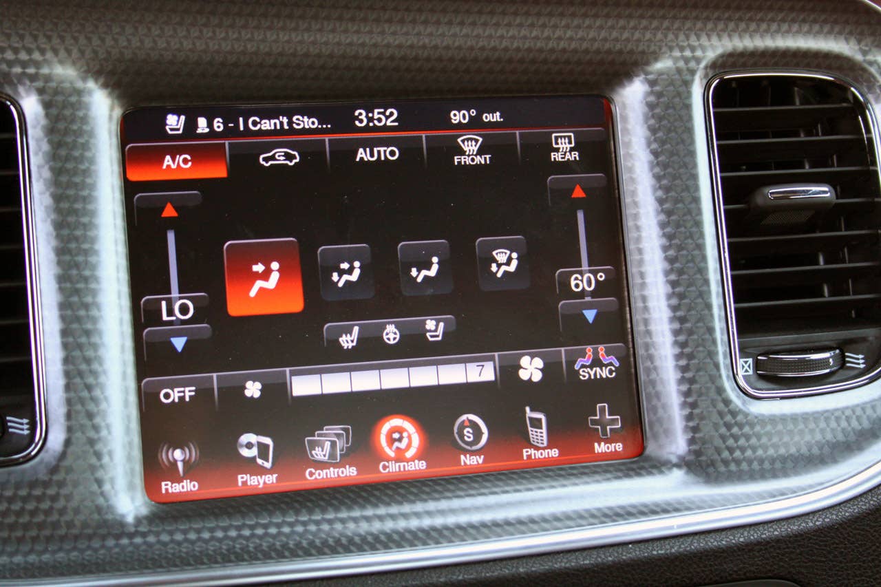 2012 Dodge Charger SRT8 climate controls