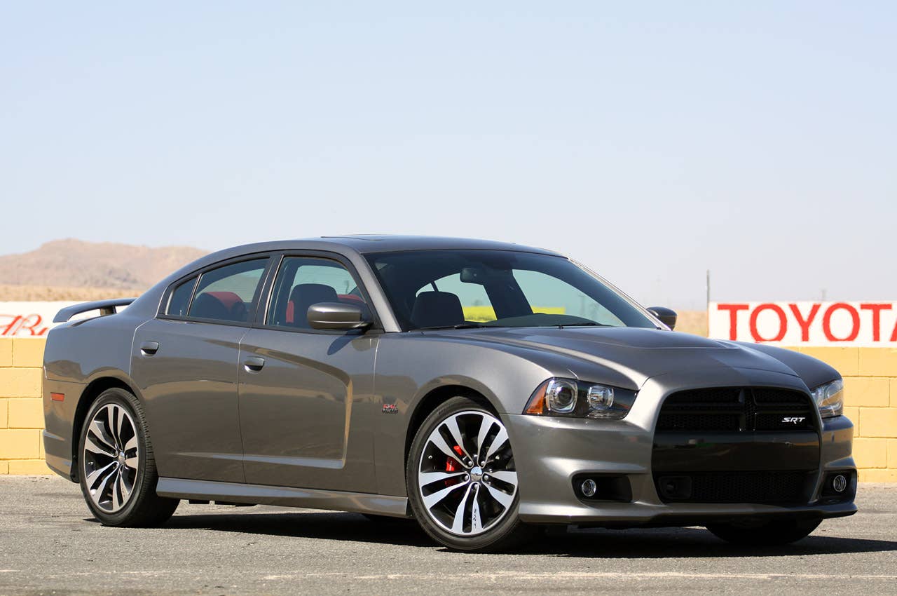 2012 Dodge Charger SRT8 front 3/4 view