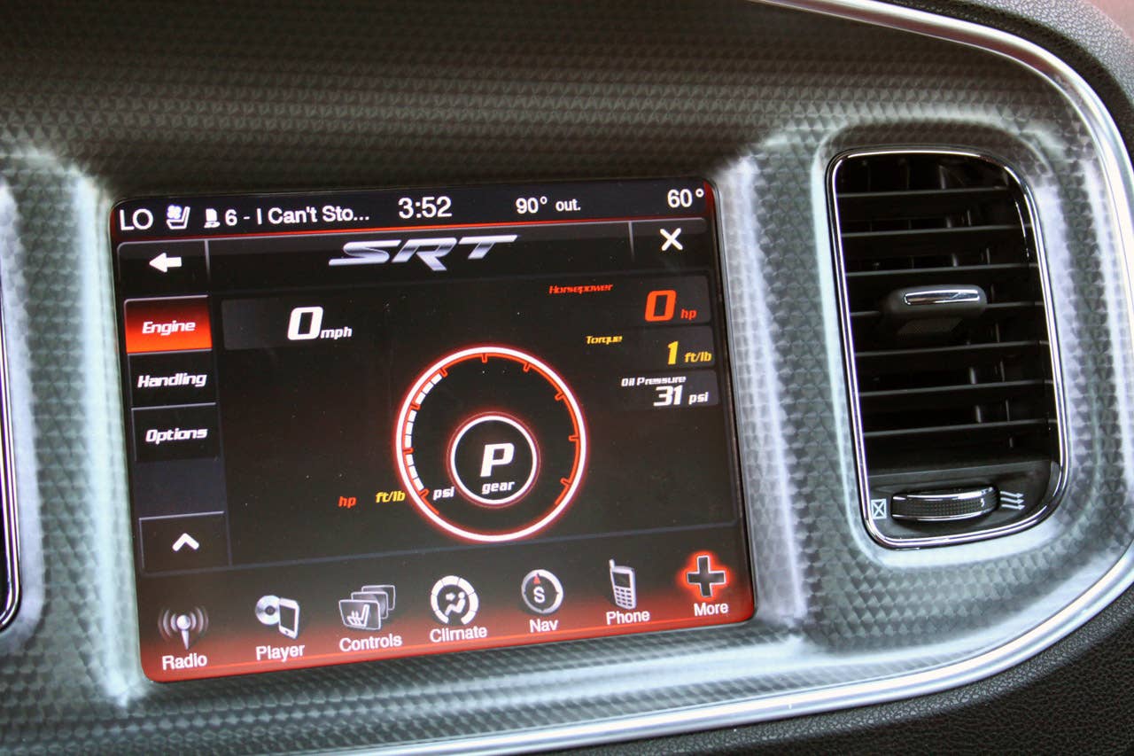 2012 Dodge Charger SRT8 horsepower and torque gauge