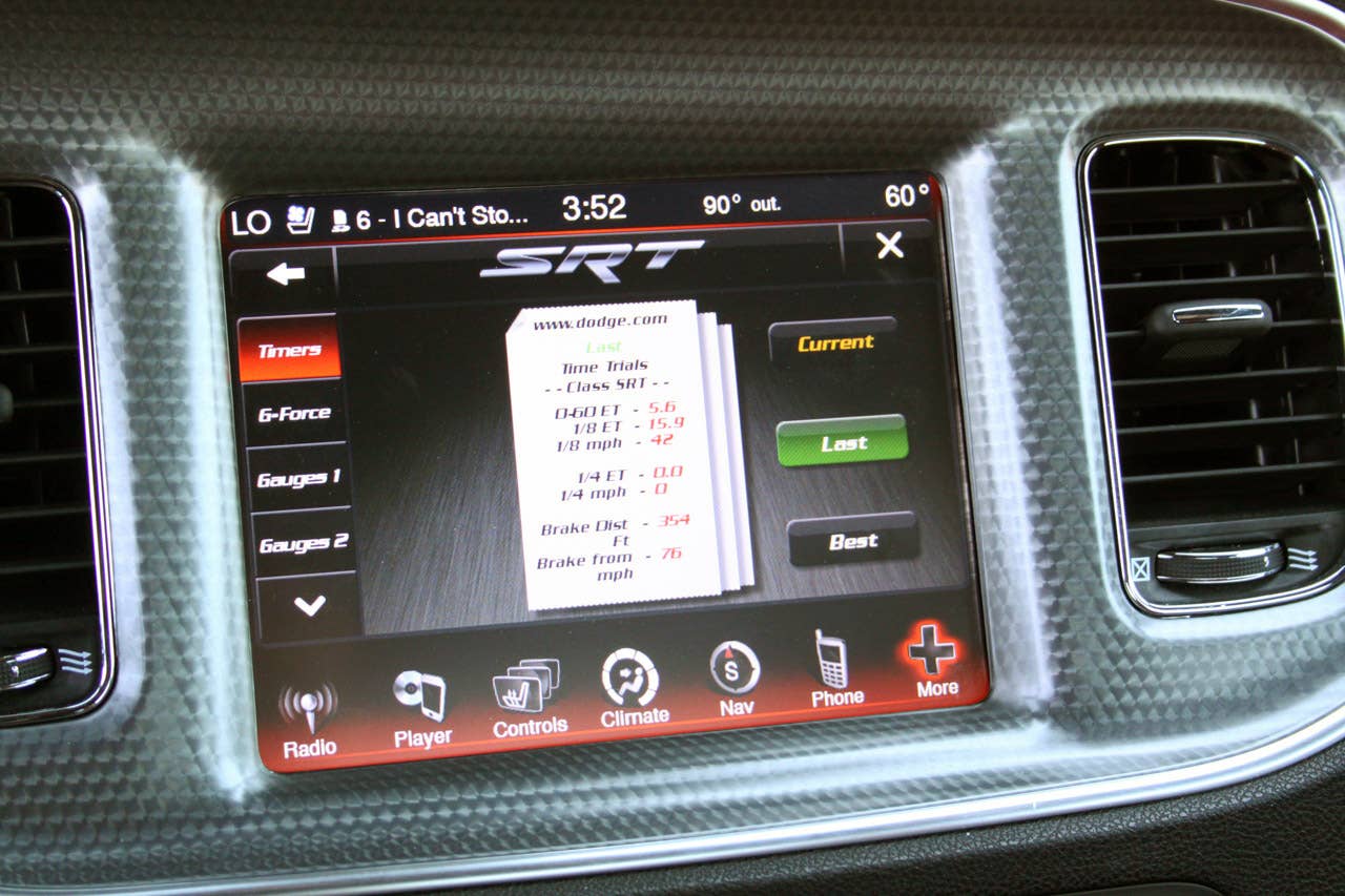 2012 Dodge Charger SRT8 digital timers