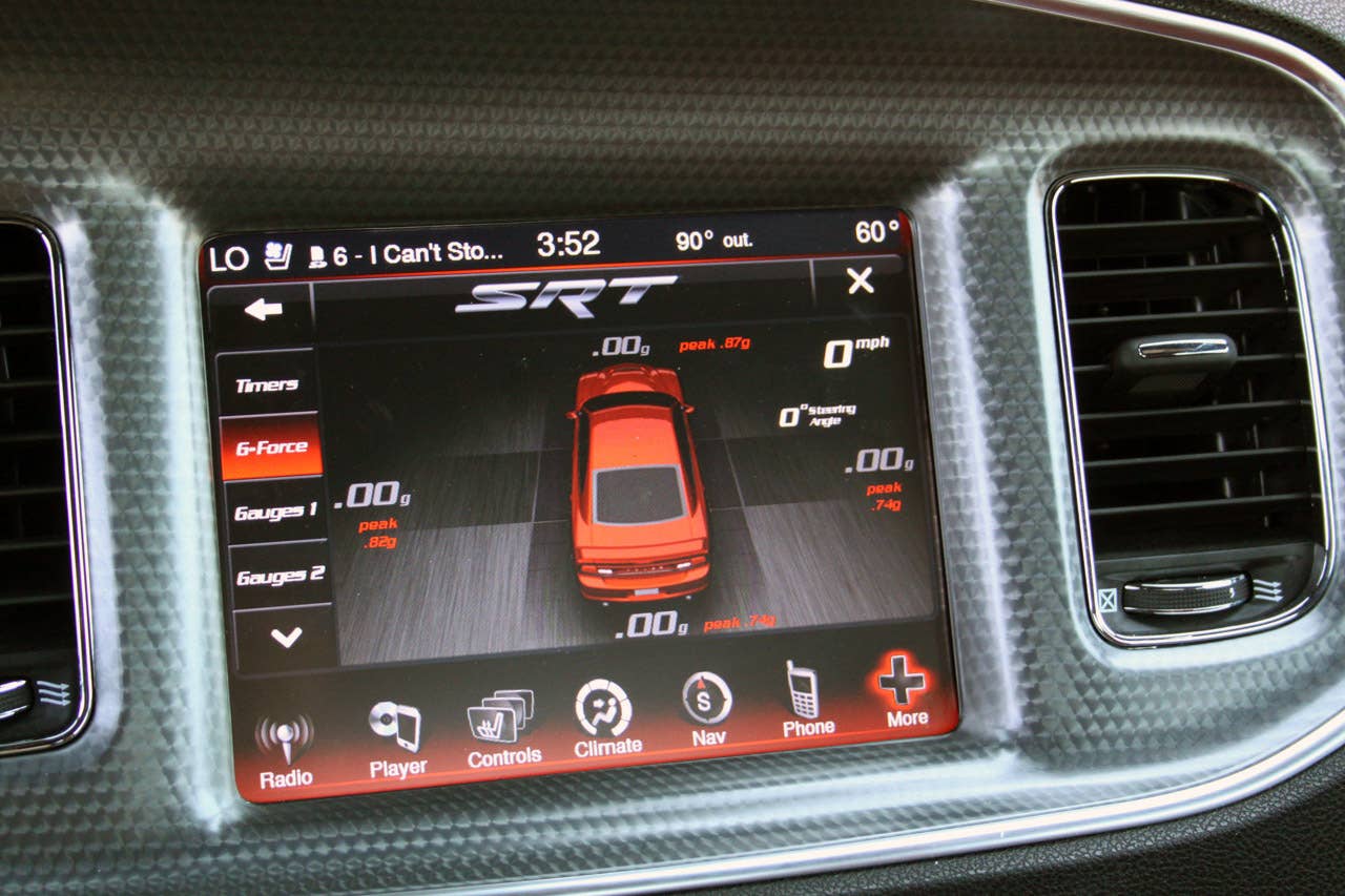 2012 Dodge Charger SRT8 G-Force meter