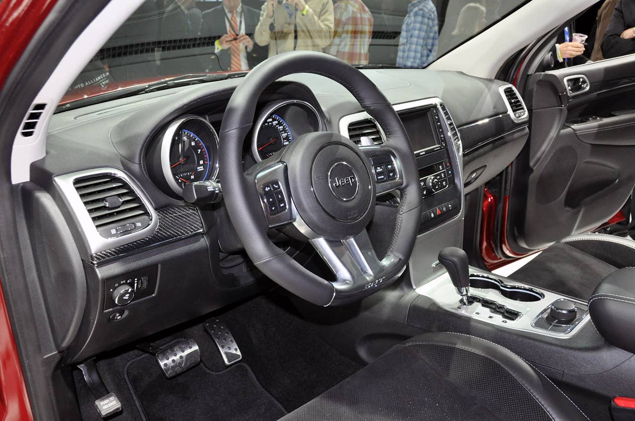 2012 Jeep Grand Cherokee SRT8 interior at the 2011 New York Auto Show