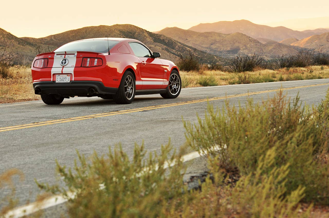 2012 Shelby GTS rear 3/4 view